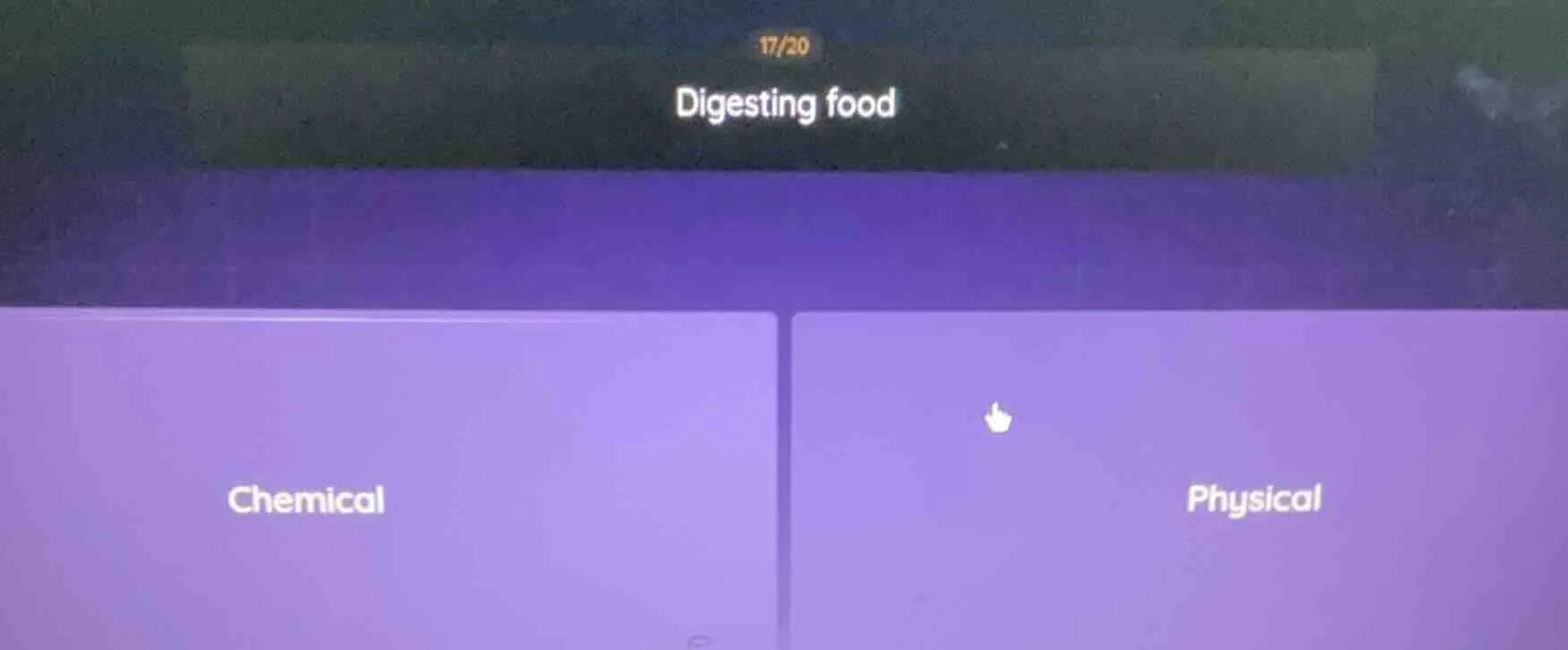 17/20 digesting food chemical physical