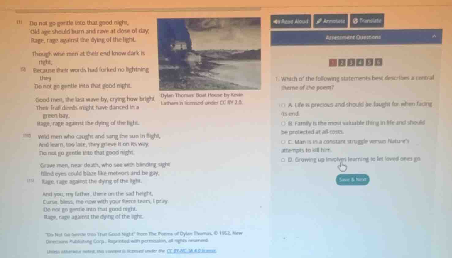 1) do not go gentle into that good night, old age should burn and rave …