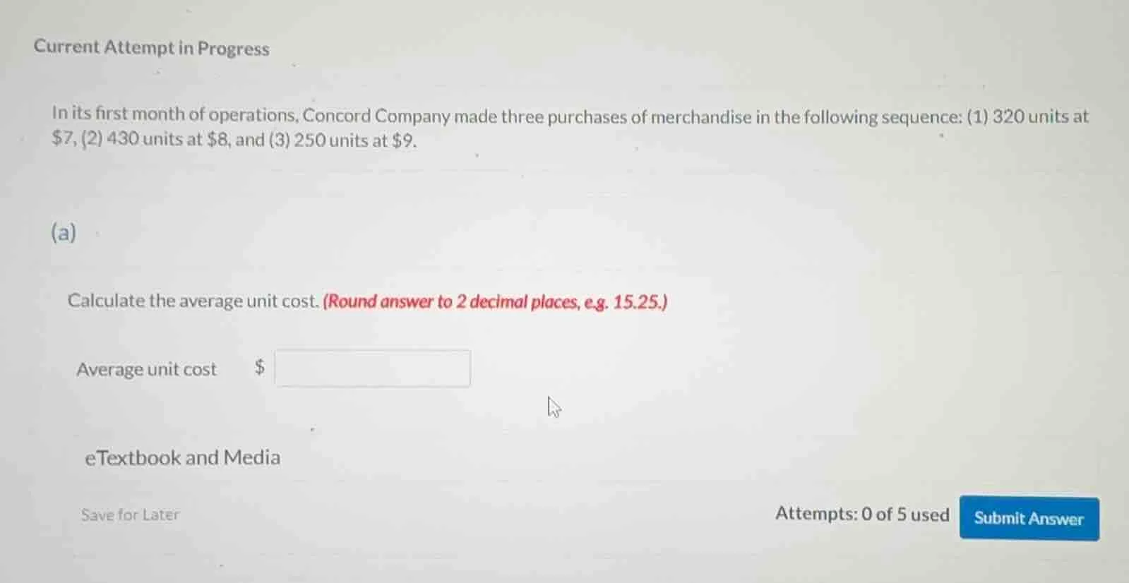 current attempt in progress in its first month of operations, concord c…