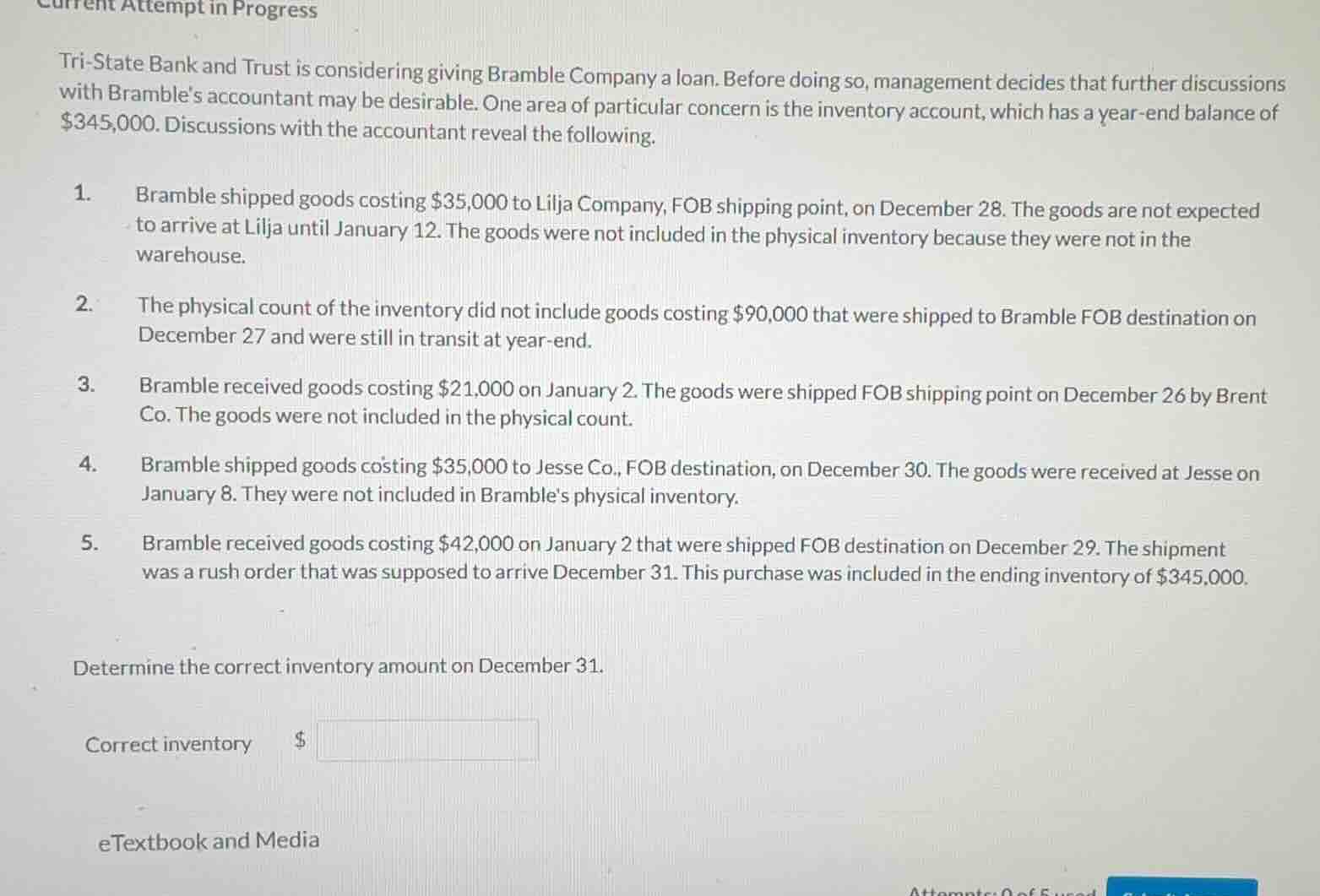 current attempt in progress tri - state bank and trust is considering g…