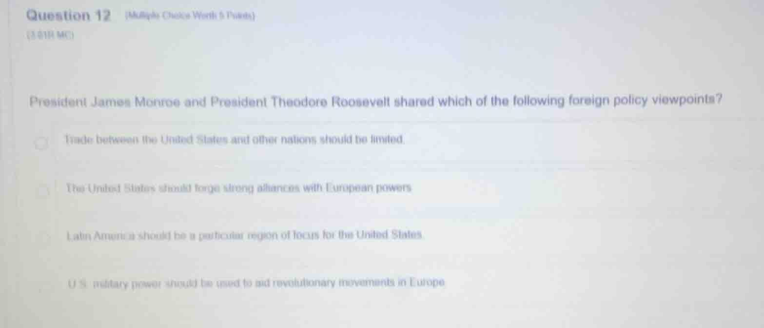 question 12 (multiple choice worth 5 points) (3.01h mc) president james…