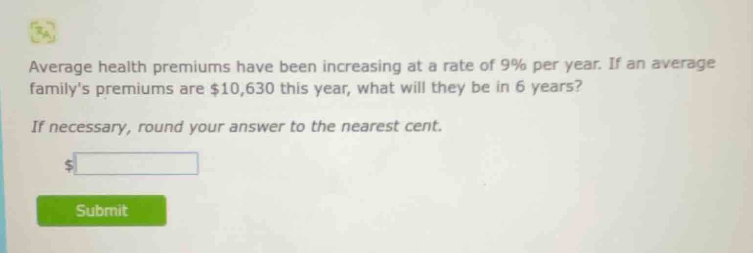 average health premiums have been increasing at a rate of 9% per year. …