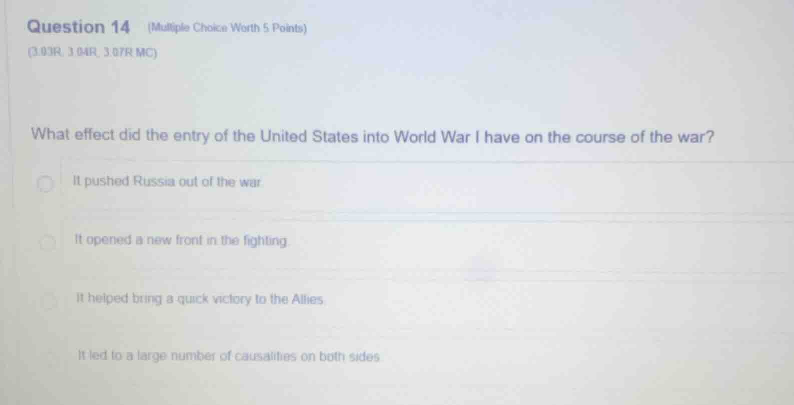 question 14 (multiple choice worth 5 points) (3.03r, 3.04r, 3.07r mc) w…