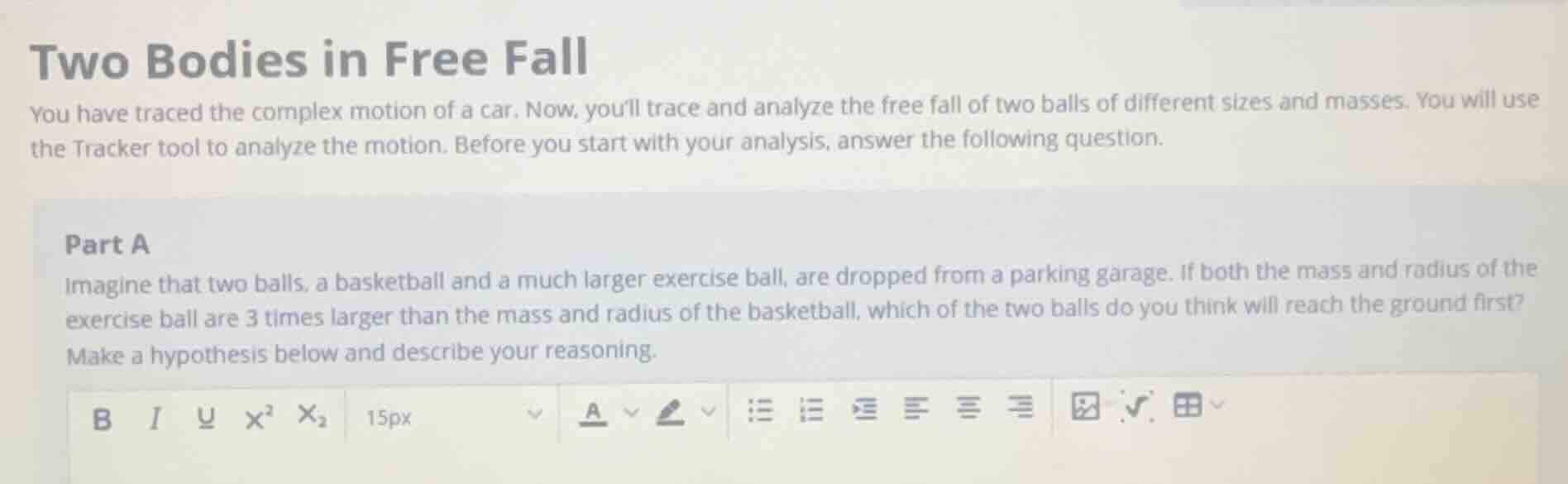 two bodies in free fall you have traced the complex motion of a car. no…