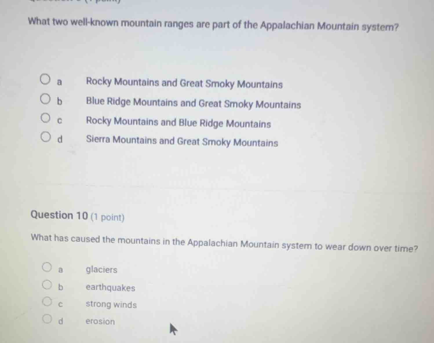 what two well - known mountain ranges are part of the appalachian mount…