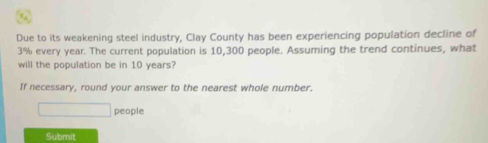 due to its weakening steel industry, clay county has been experiencing …