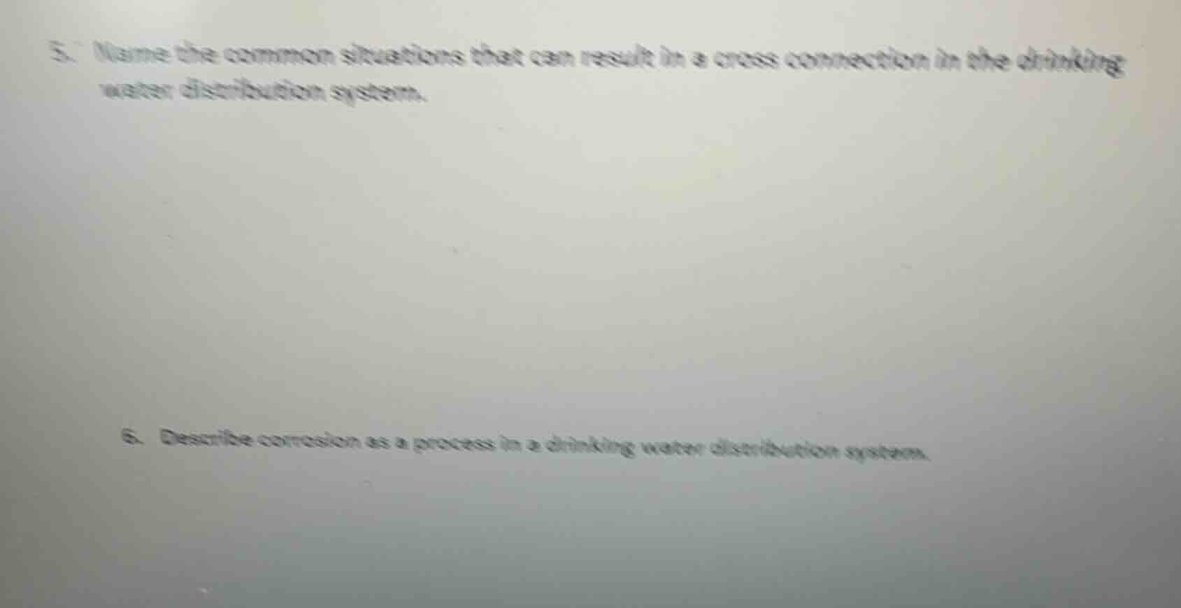 5. name the common situations that can result in a cross connection in …