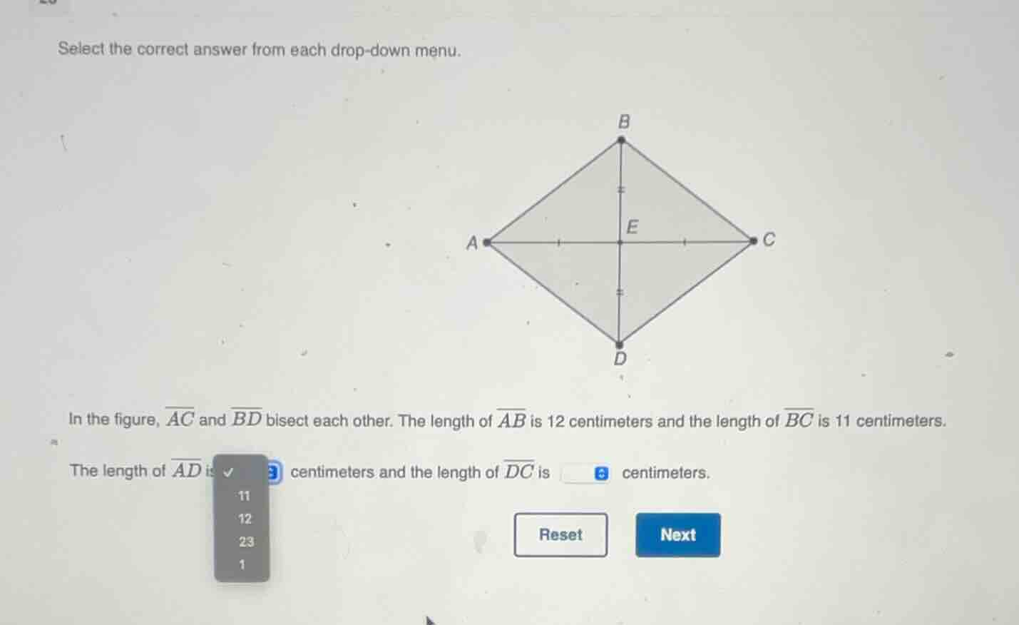 select the correct answer from each drop - down menu. in the figure, (o…