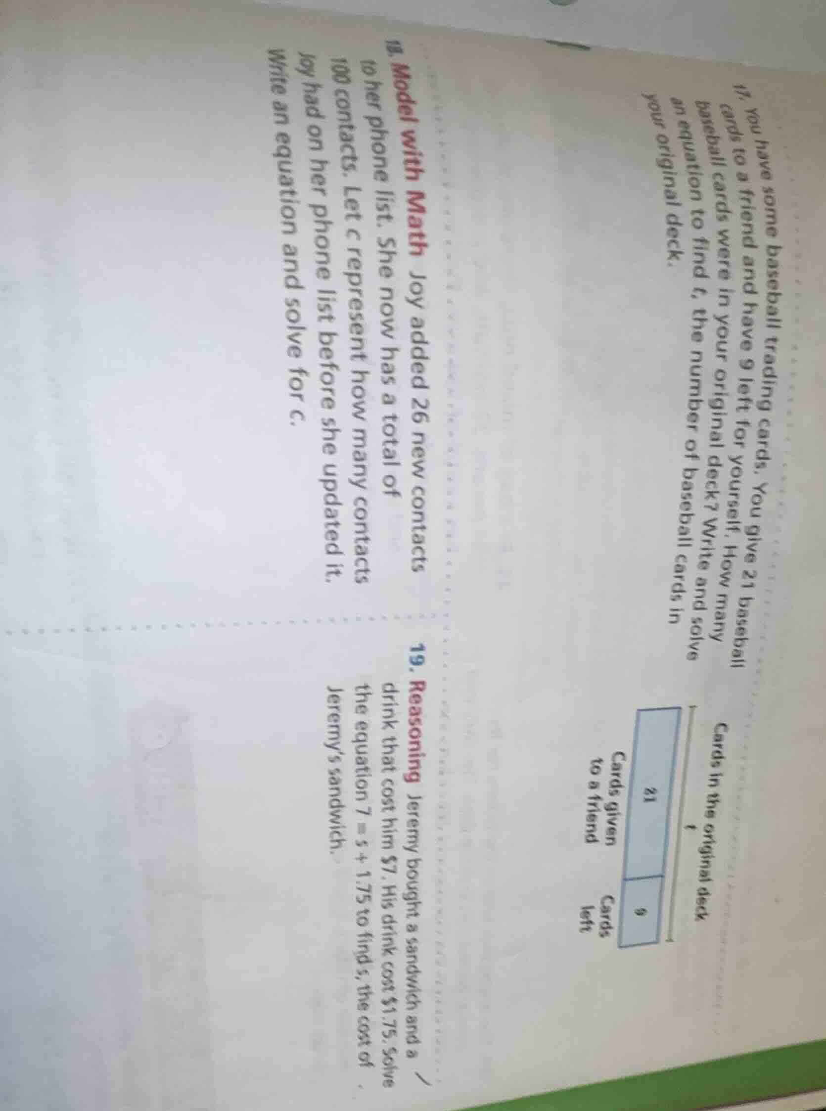 17. you have some baseball trading cards. you give 21 baseball cards to…