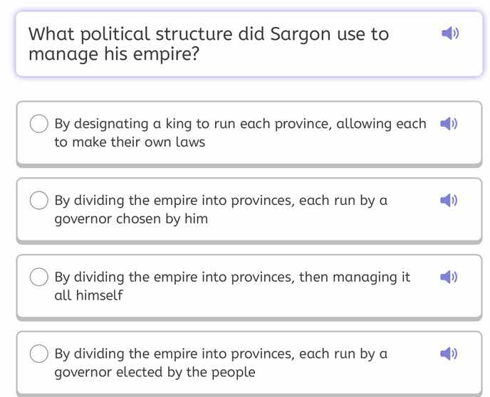 what political structure did sargon use to manage his empire? by design…