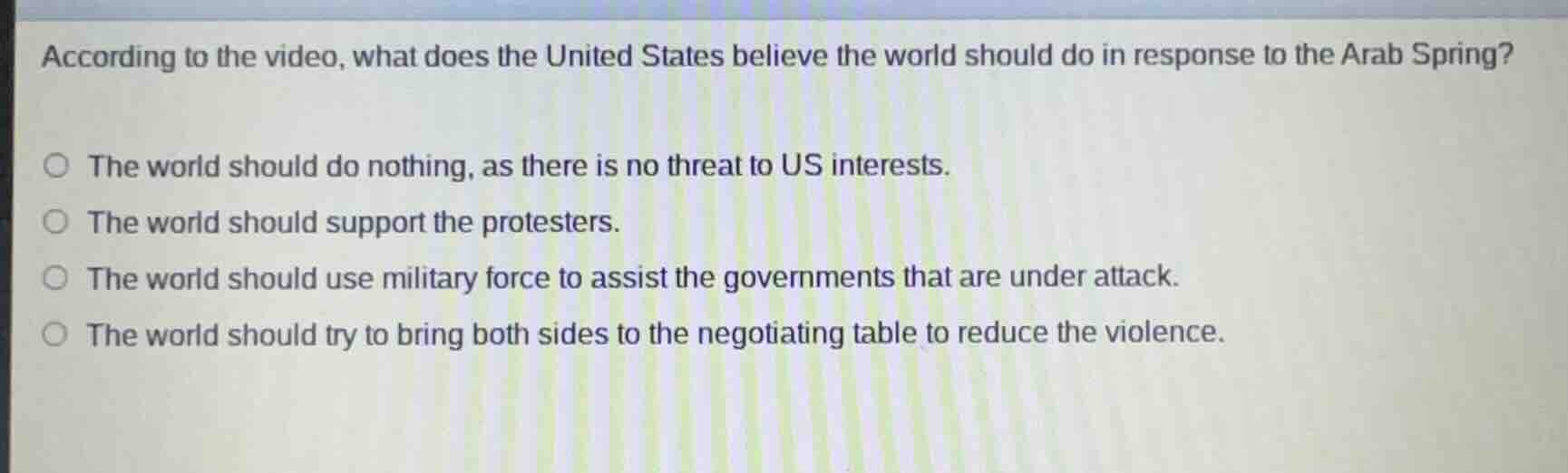 according to the video, what does the united states believe the world s…