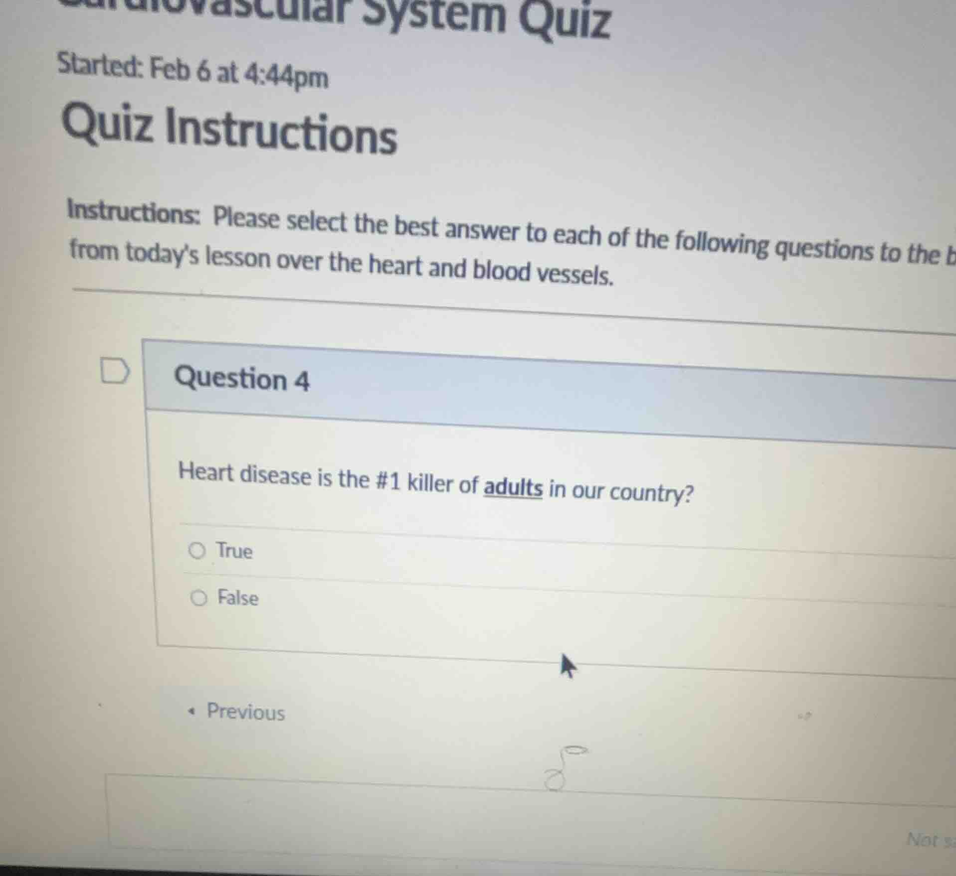 quiz instructions instructions: please select the best answer to each o…