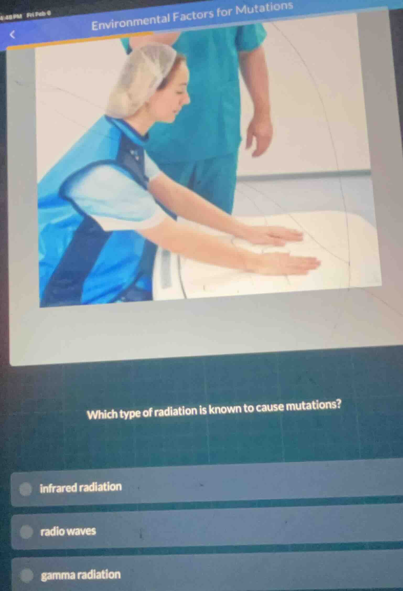 environmental factors for mutations which type of radiation is known to…