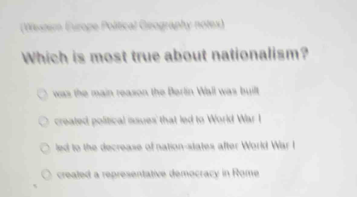 (western europe political geography review) which is most true about na…