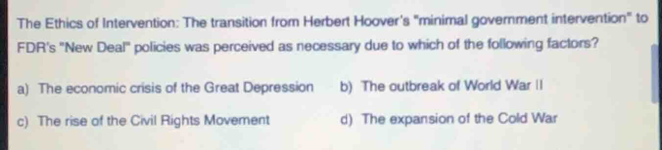 the ethics of intervention: the transition from herbert hoovers \minima…