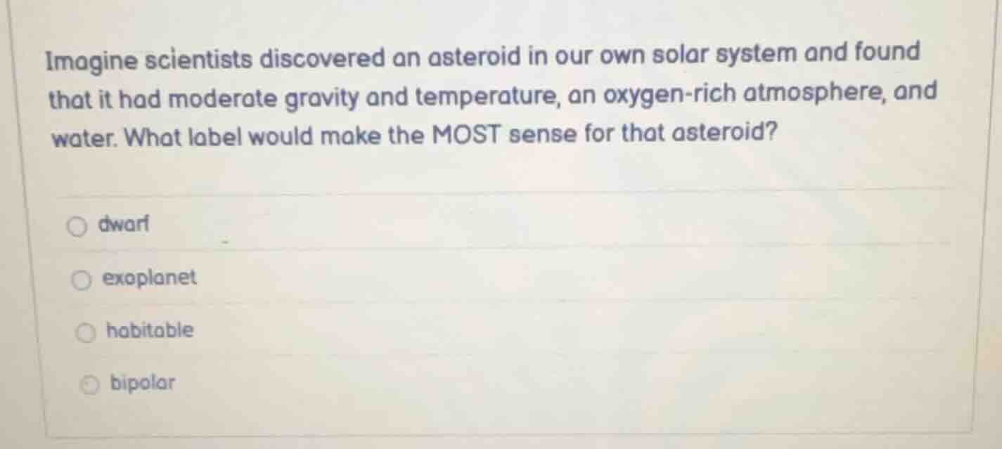 imagine scientists discovered an asteroid in our own solar system and f…