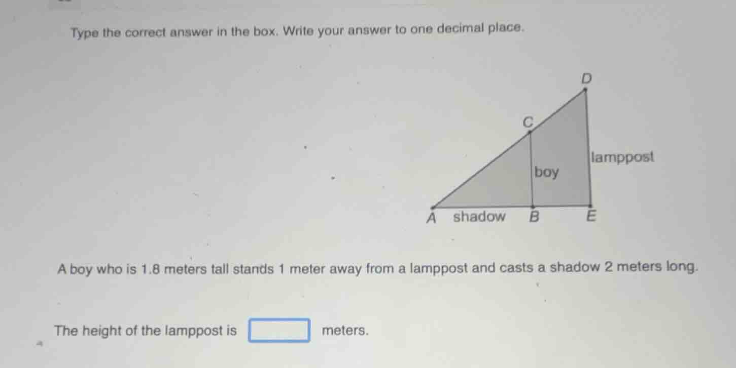 type the correct answer in the box. write your answer to one decimal pl…