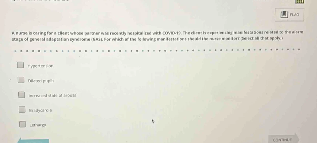 a nurse is caring for a client whose partner was recently hospitalized …