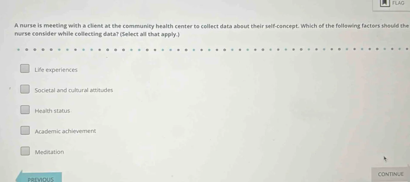 a nurse is meeting with a client at the community health center to coll…