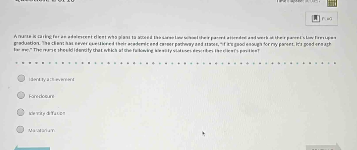 a nurse is caring for an adolescent client who plans to attend the same…