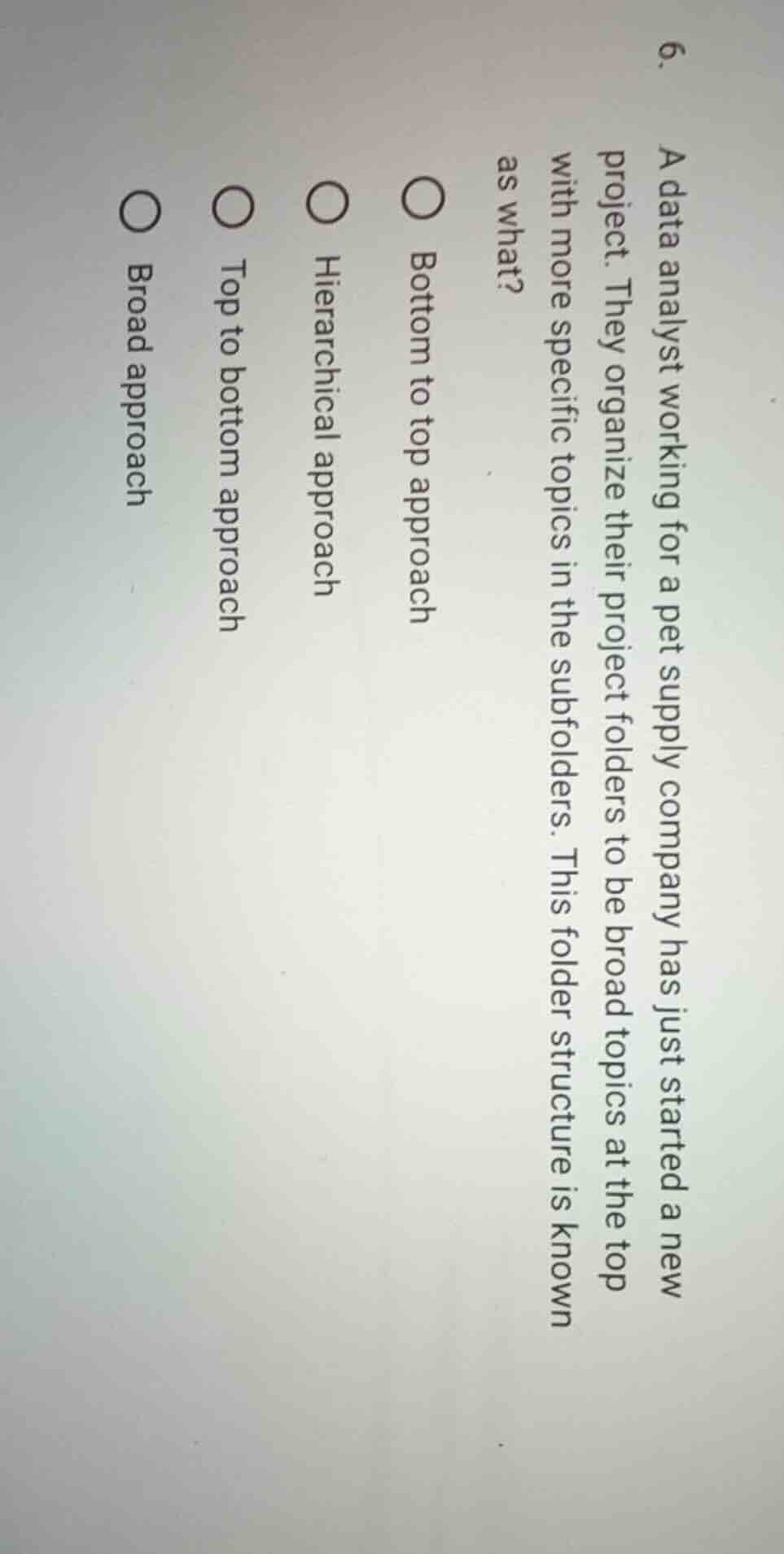 6. a data analyst working for a pet supply company has just started a n…