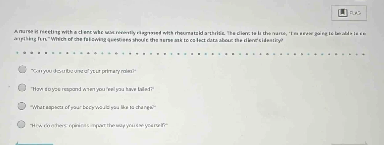 a nurse is meeting with a client who was recently diagnosed with rheuma…