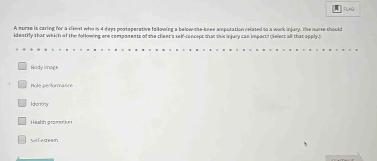 a nurse is caring for a client who is 4 days postoperative following a …