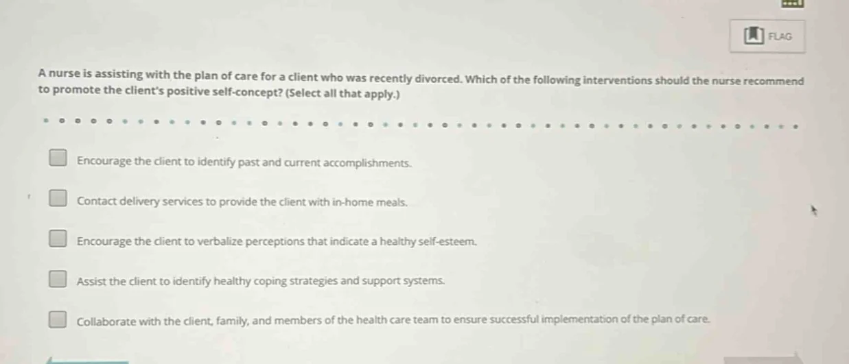 a nurse is assisting with the plan of care for a client who was recentl…