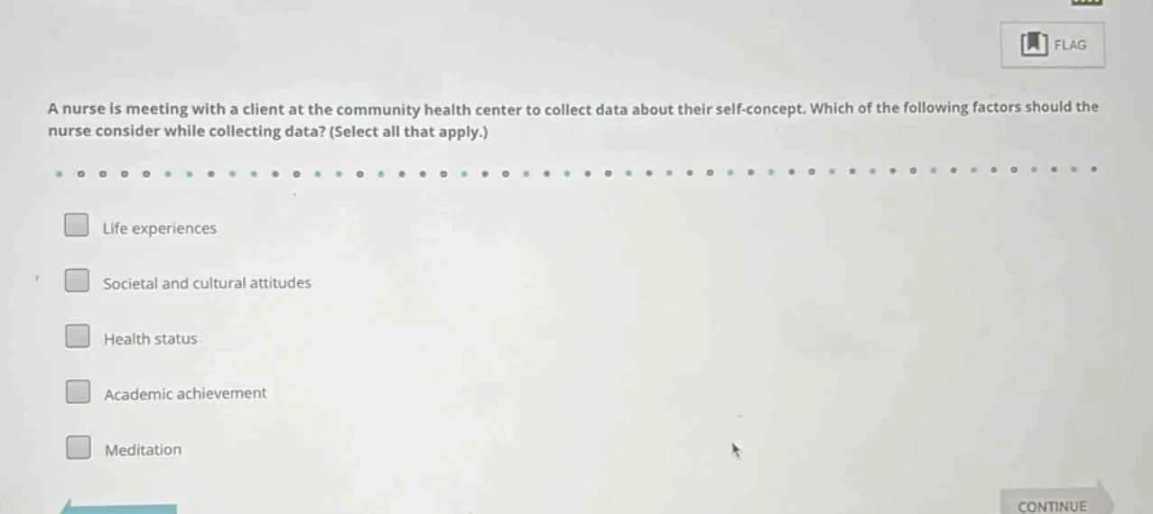 a nurse is meeting with a client at the community health center to coll…