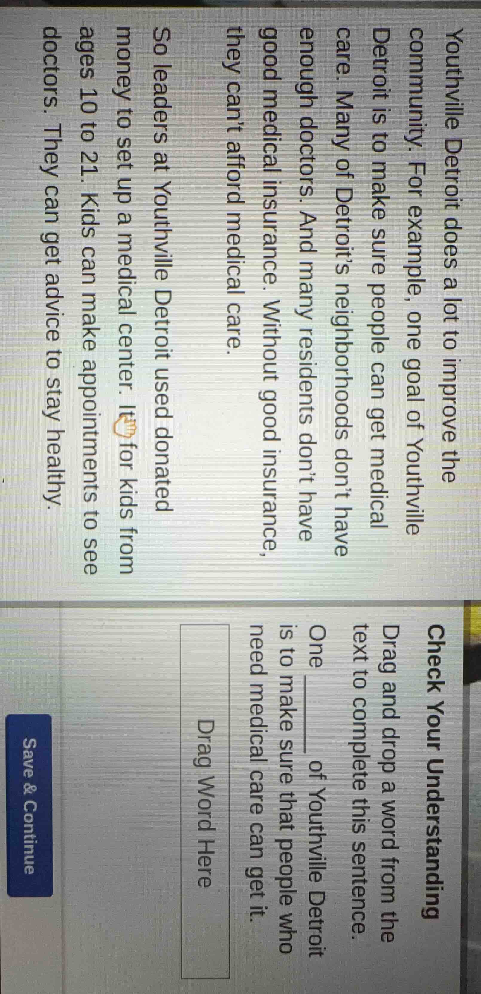 youthville detroit does a lot to improve the community. for example, on…