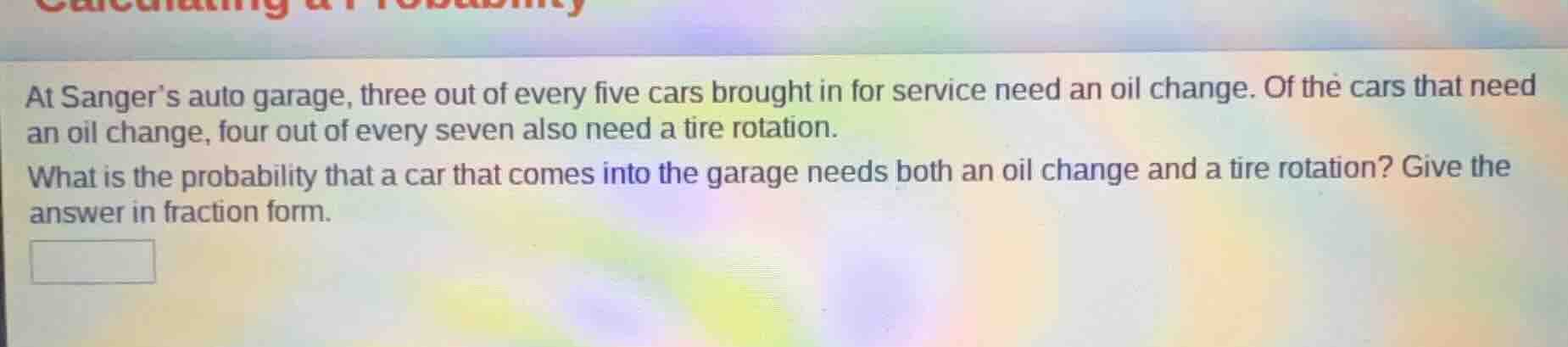 at sangers auto garage, three out of every five cars brought in for ser…