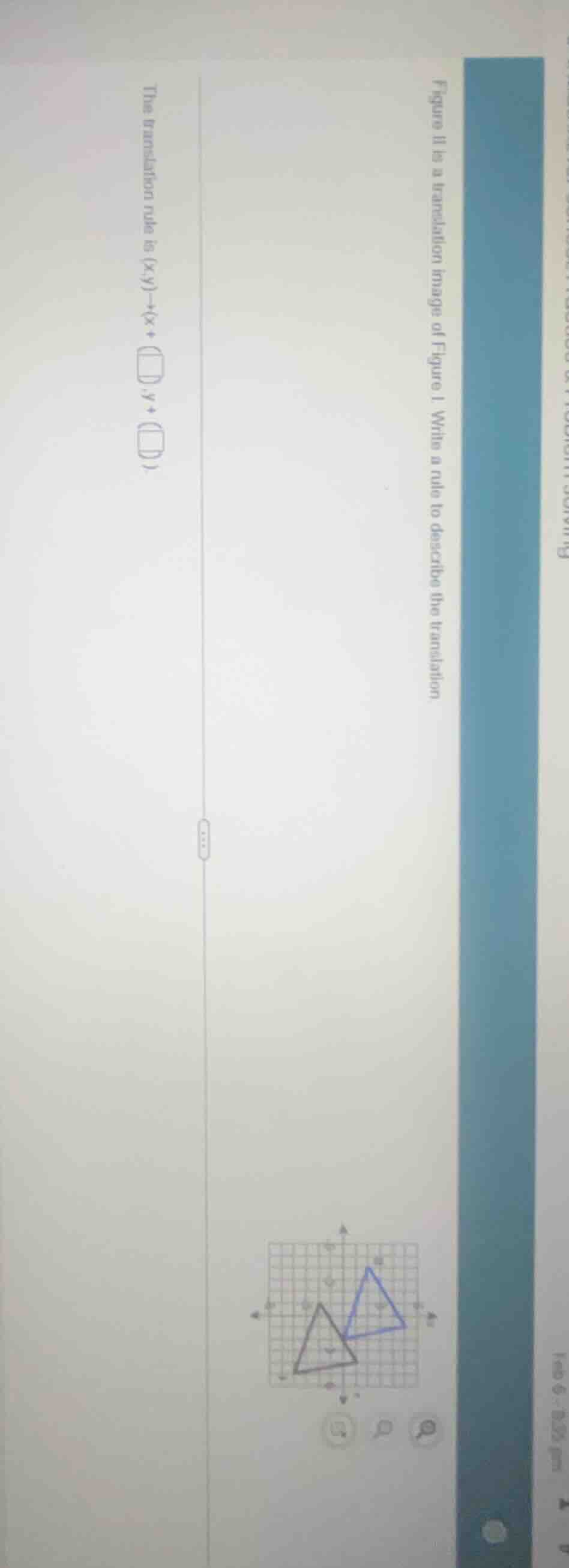 figure ii is a translation image of figure i. write a rule to describe …