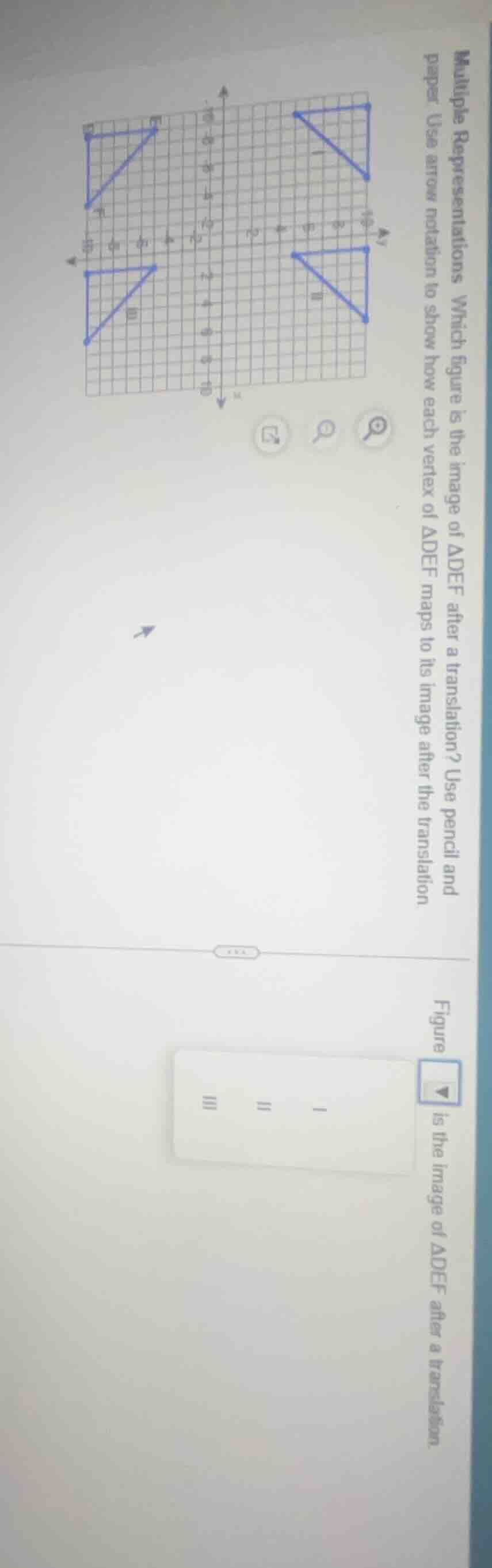 multiple representations which figure is the image of \\(\\triangle def…