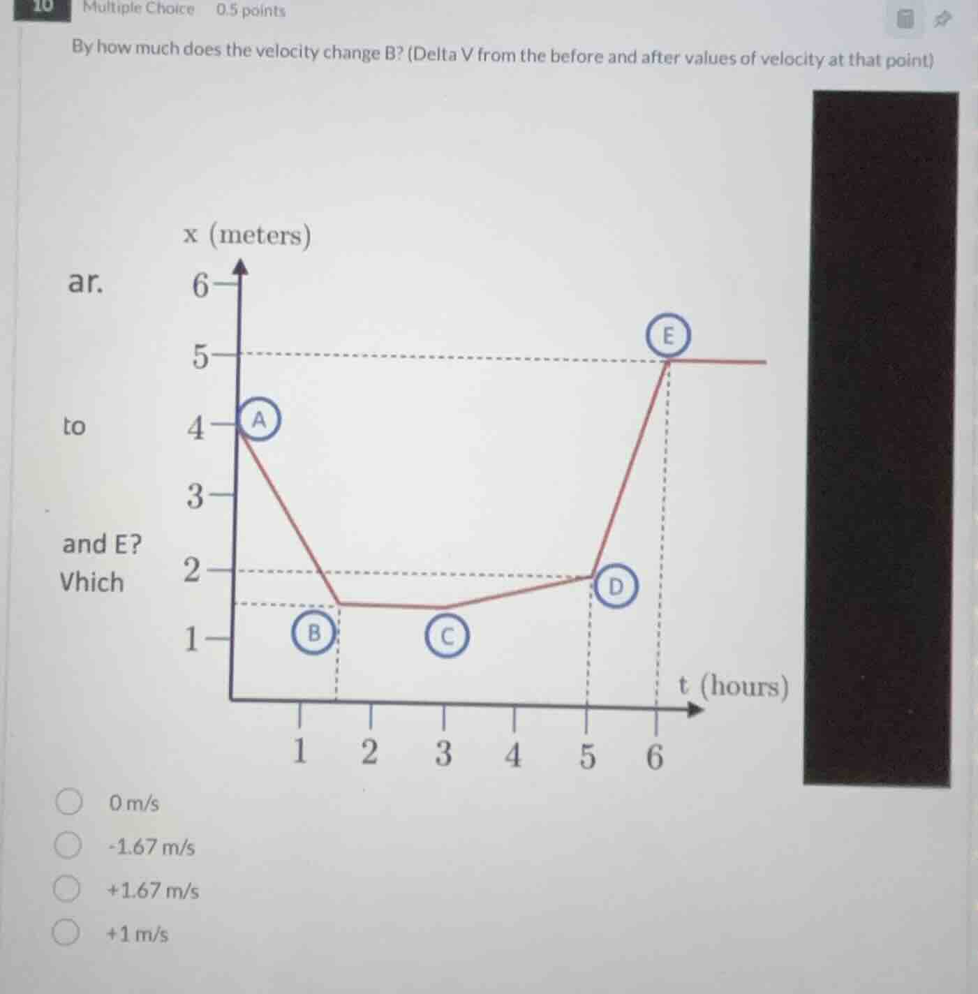 by how much does the velocity change b? (delta v from the before and af…