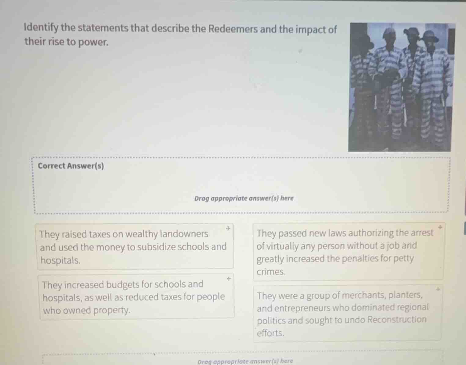 identify the statements that describe the redeemers and the impact of t…