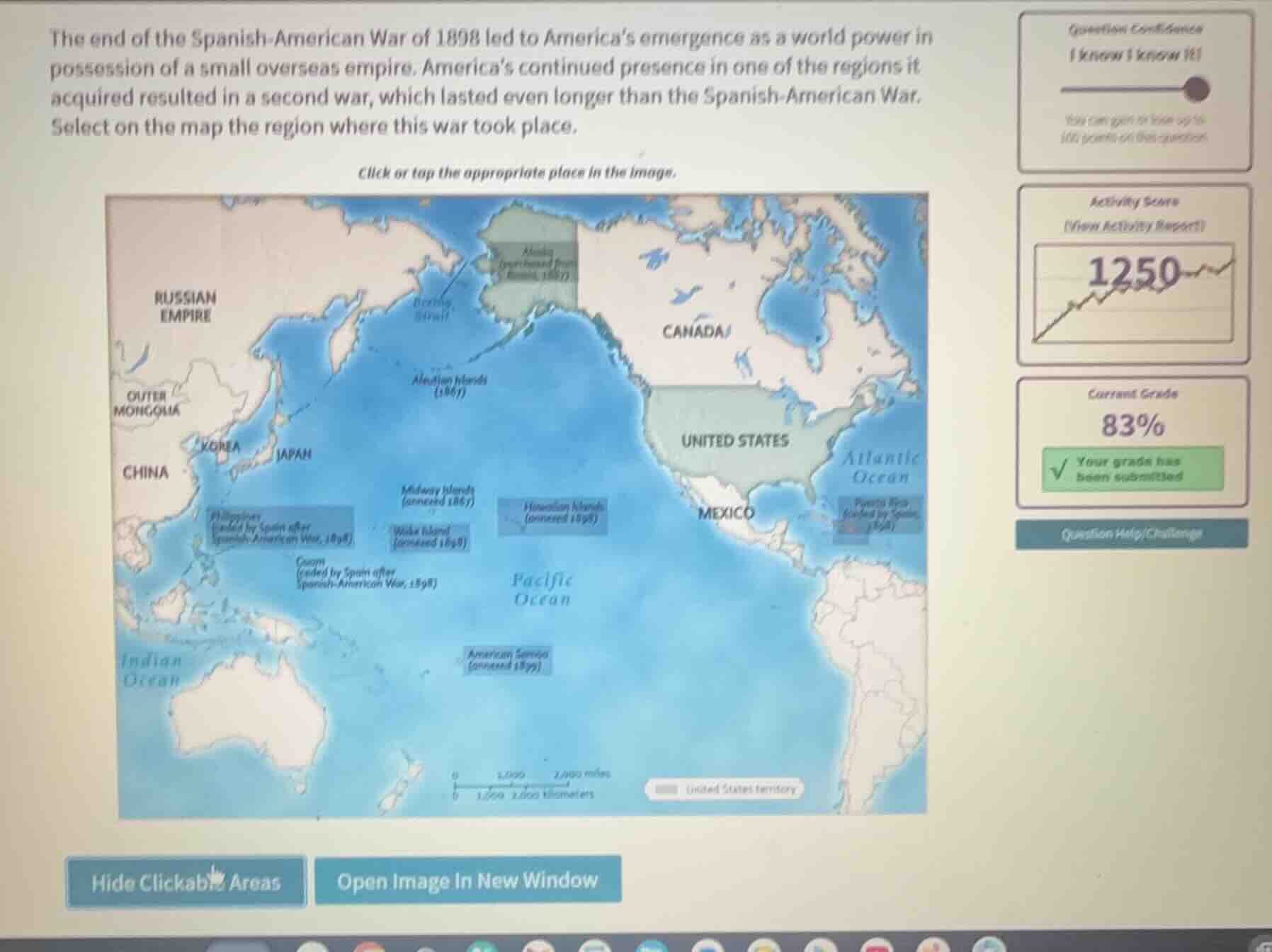 the end of the spanish - american war of 1898 led to americas emergence…