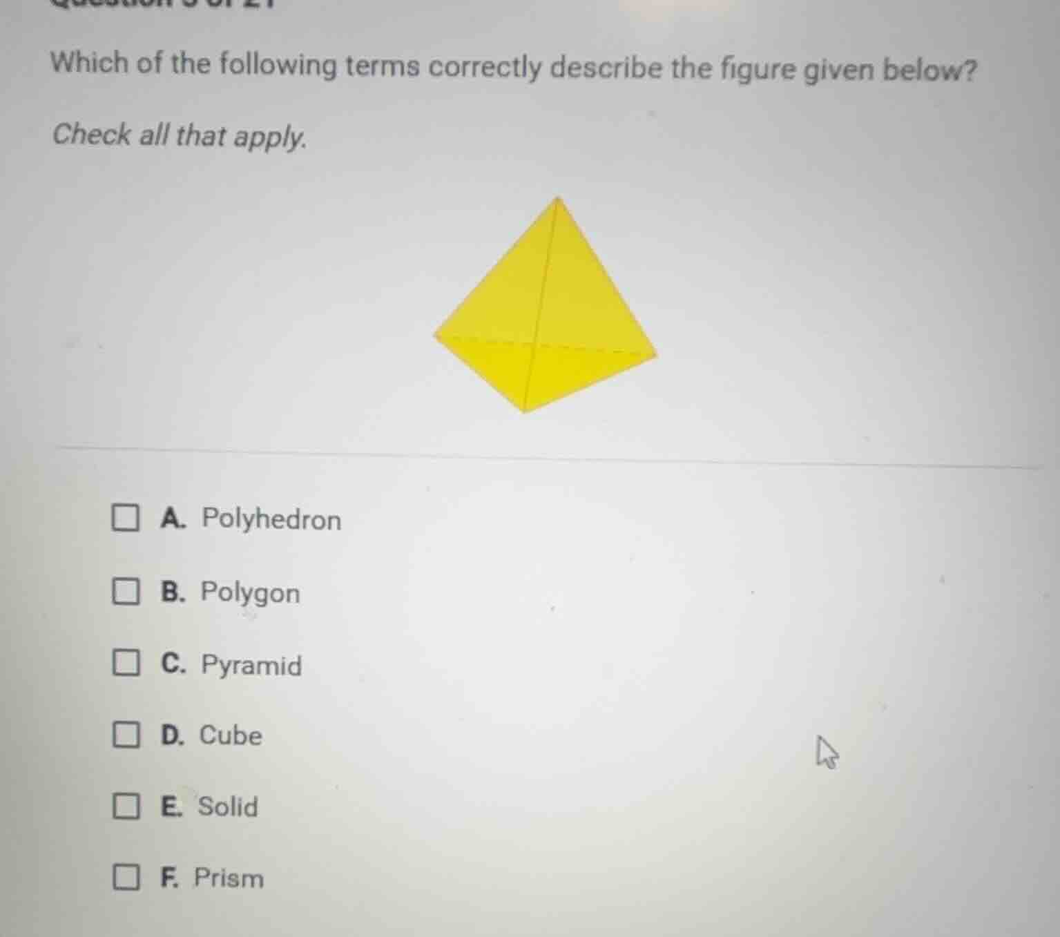which of the following terms correctly describe the figure given below?…