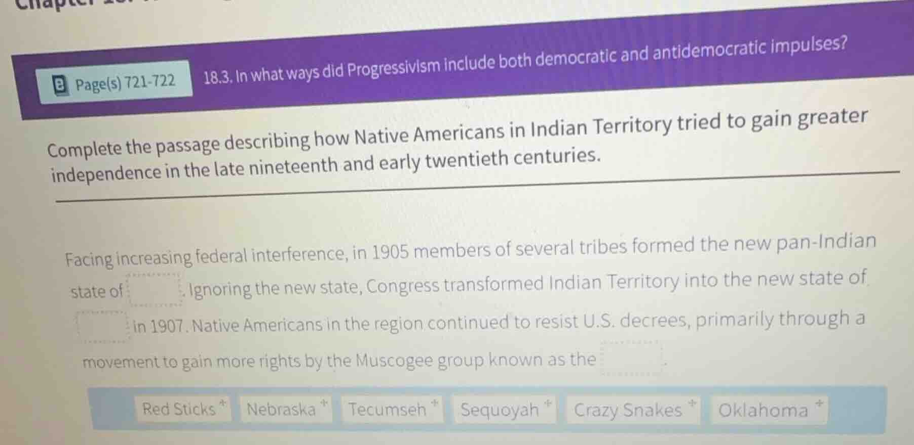 complete the passage describing how native americans in indian territor…