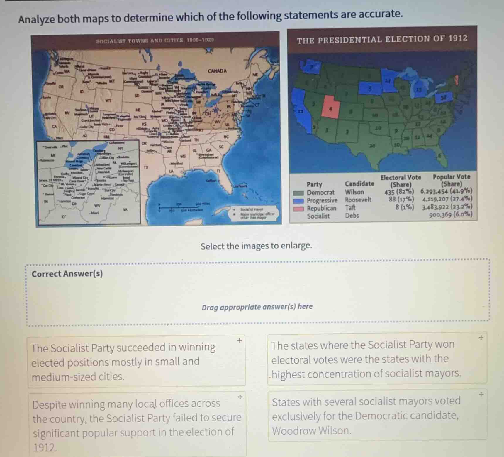 analyze both maps to determine which of the following statements are ac…