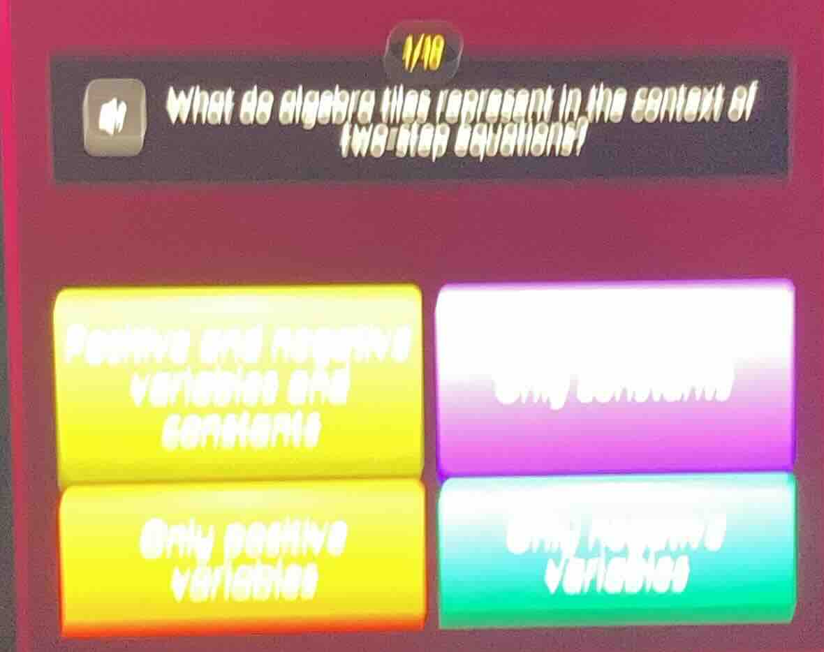 what do algebra tiles represent in the context of two - step equations?…