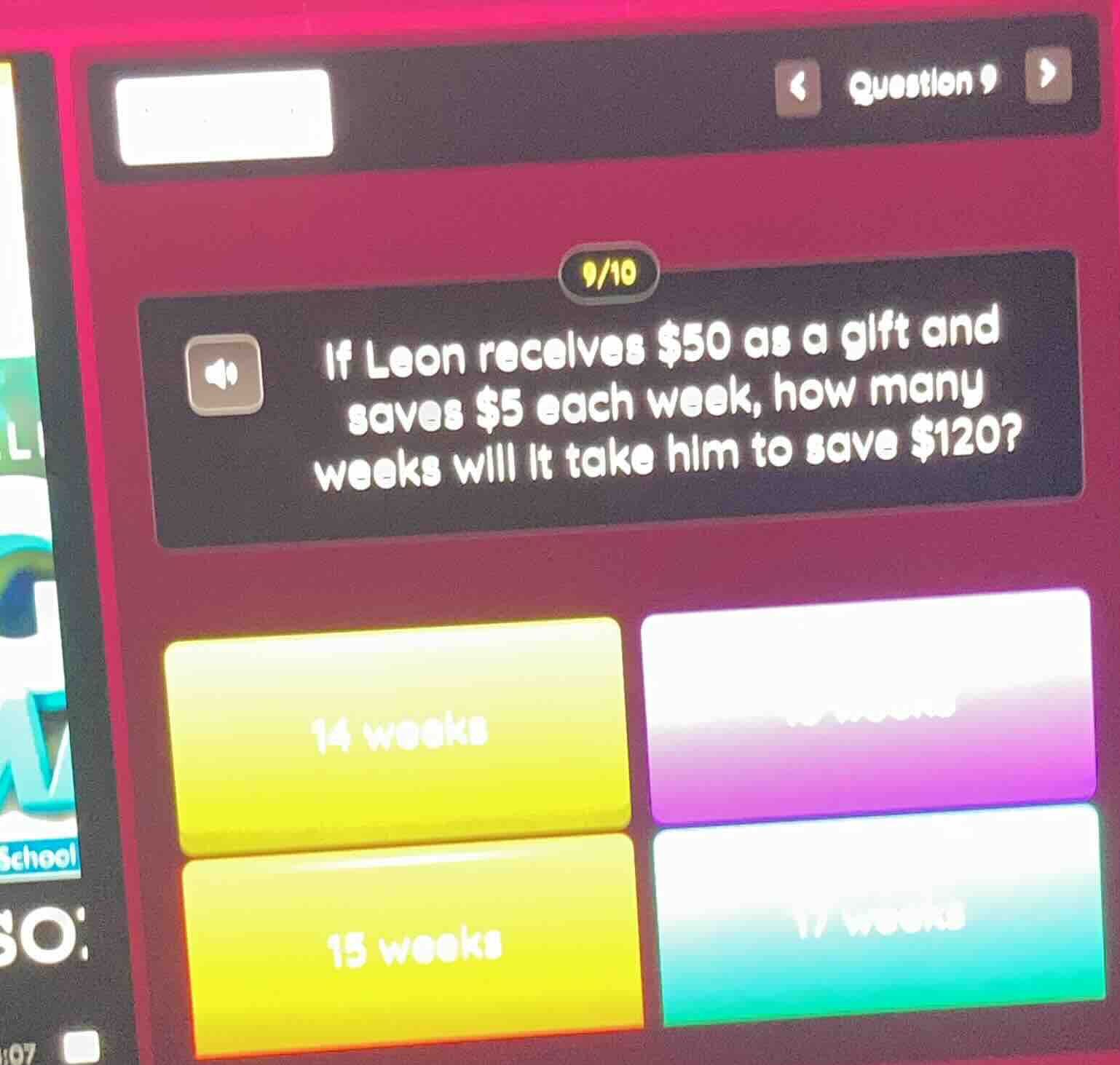 if leon receives $50 as a gift and saves $5 each week, how many weeks w…