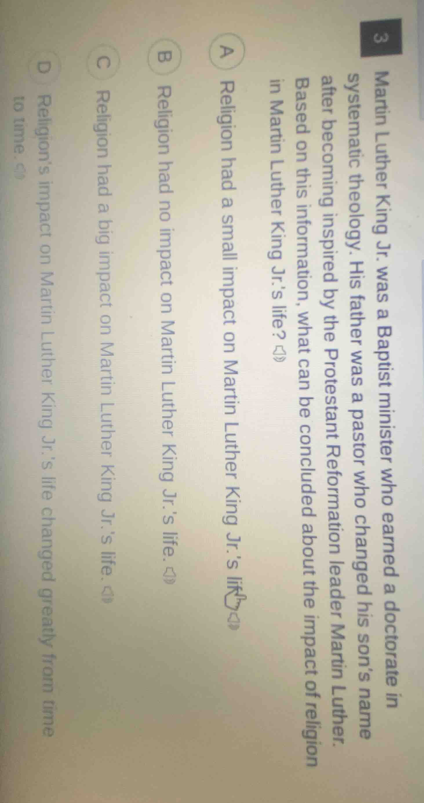 3 martin luther king jr. was a baptist minister who earned a doctorate …