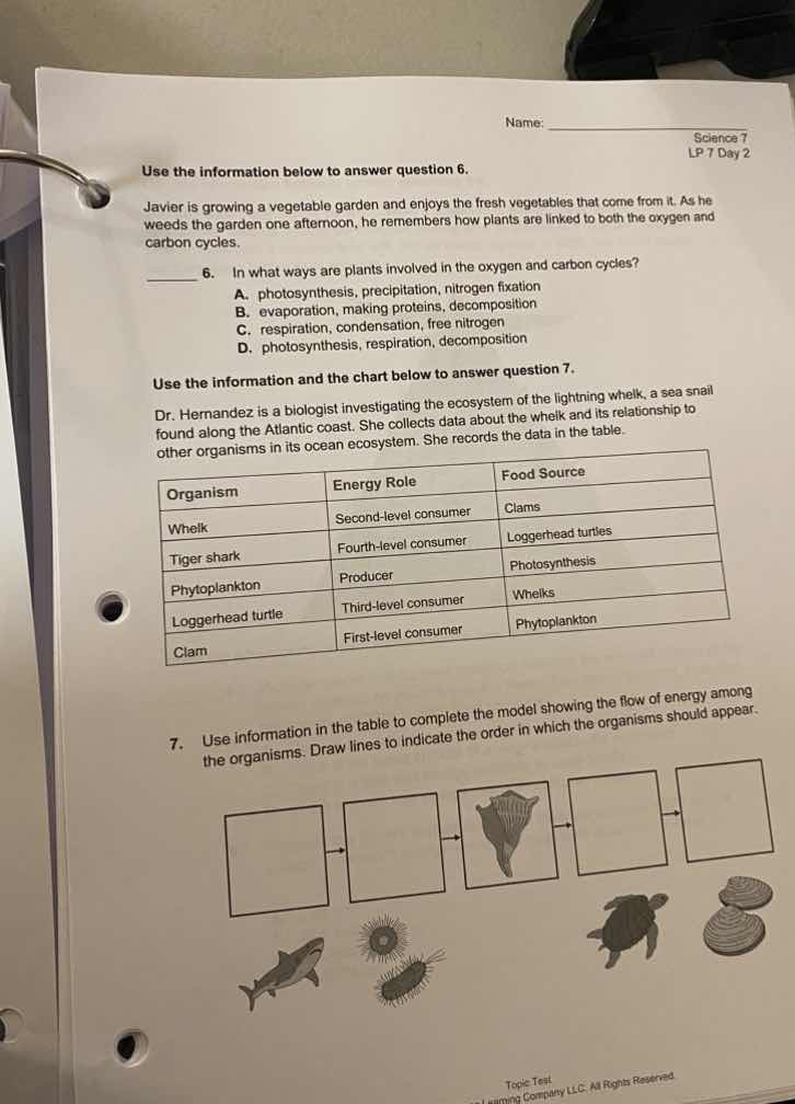 name: science 7 lp 7 day 2 use the information below to answer question…
