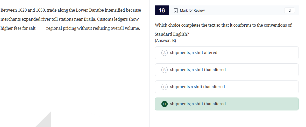between 1620 and 1650, trade along the lower danube intensified because…