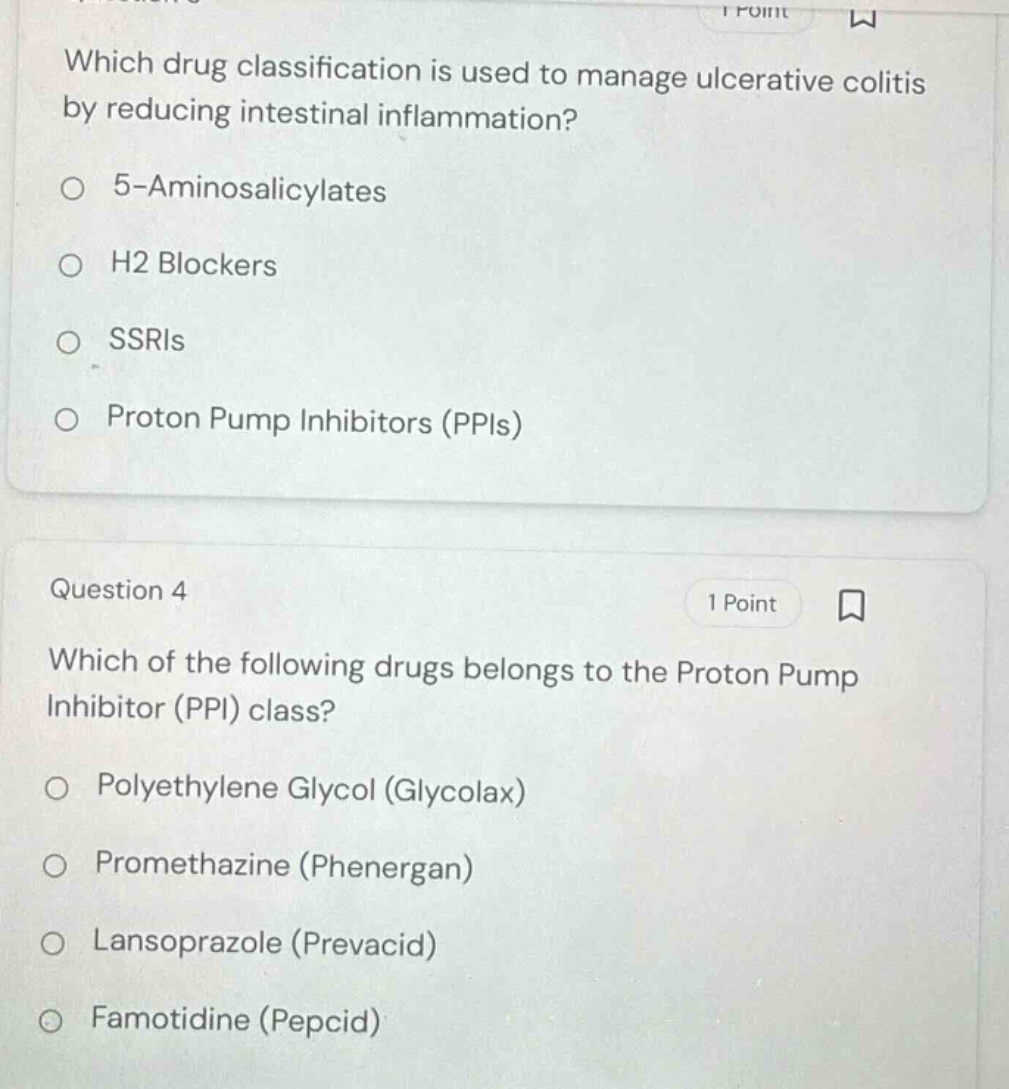 which drug classification is used to manage ulcerative colitis by reduc…