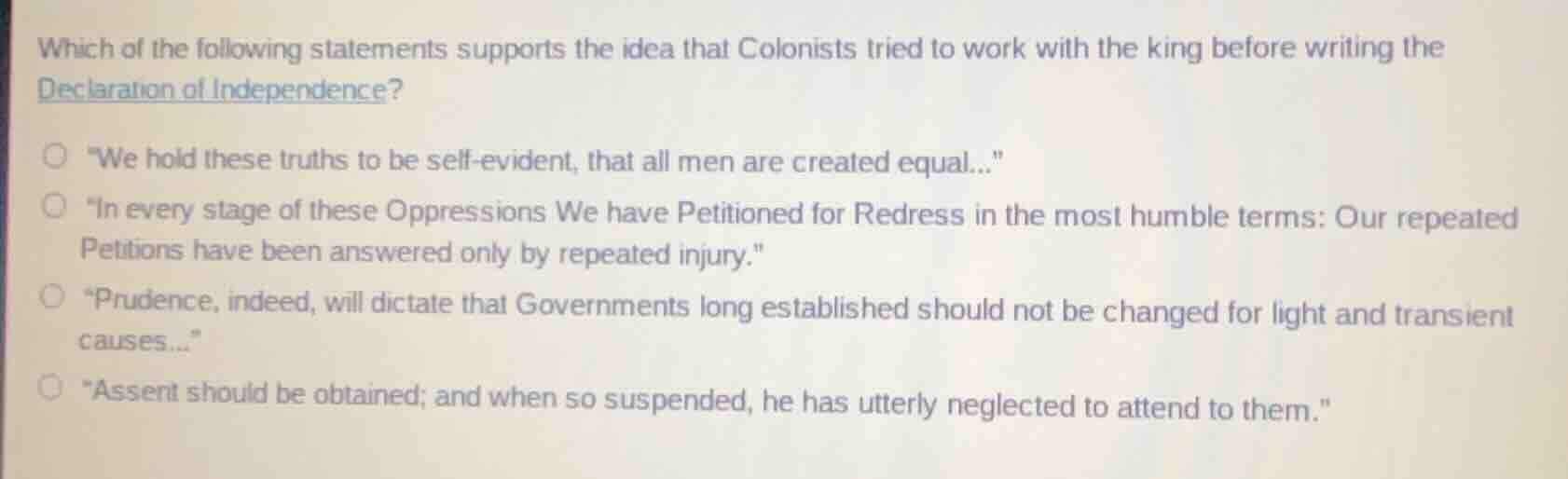 which of the following statements supports the idea that colonists trie…