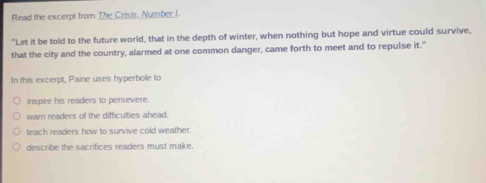 read the excerpt from the crisis, number 1. \let it be told to the futu…