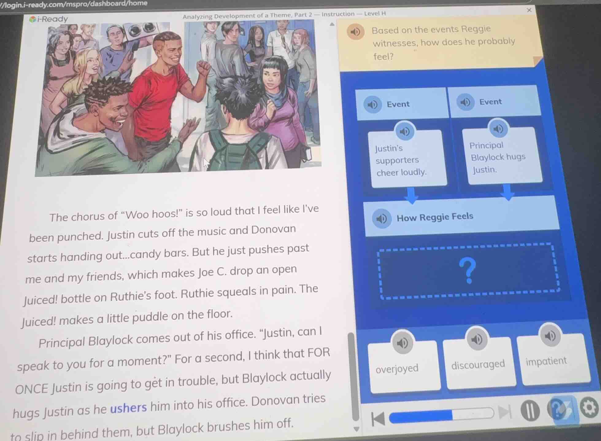 analyzing development of a theme, part 2 — instruction — level h based …