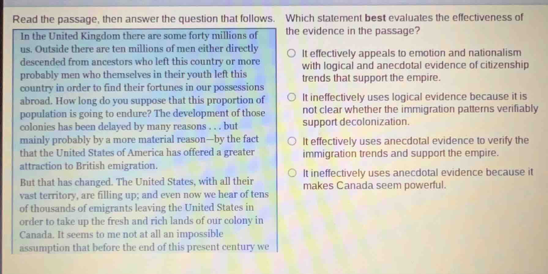 read the passage, then answer the question that follows. in the united …