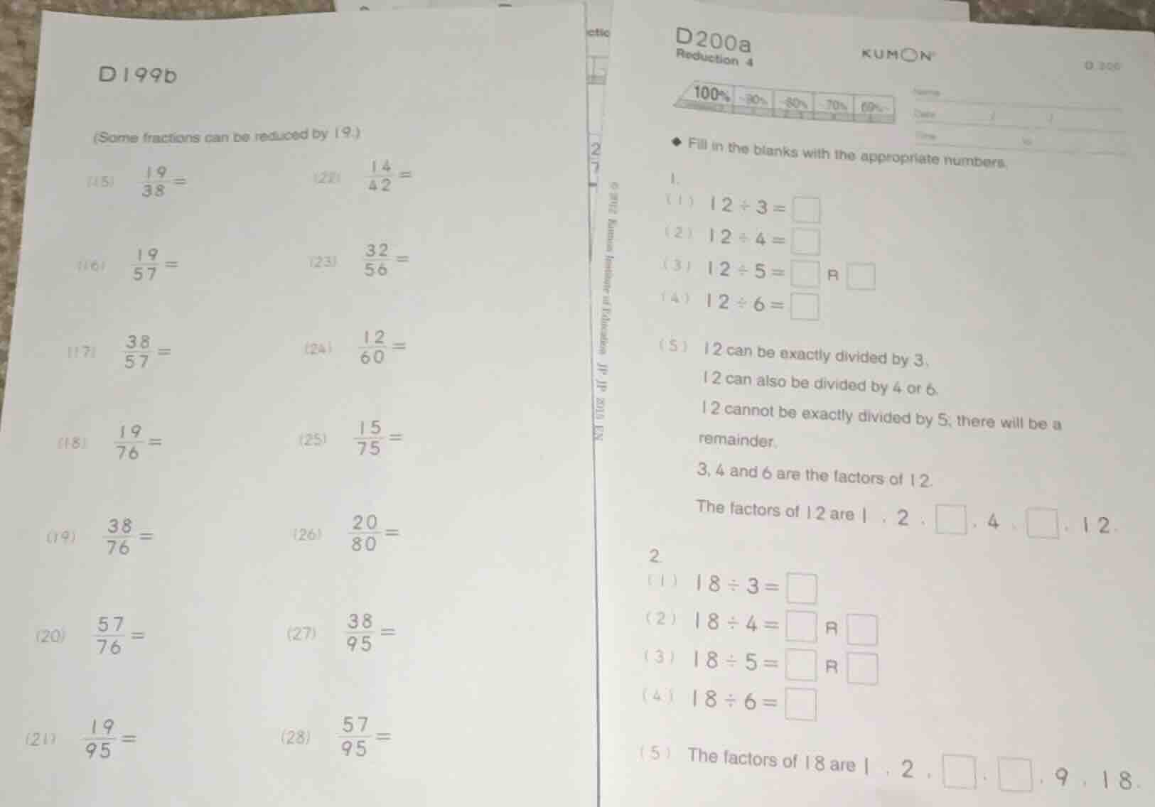 d199b (some fractions can be reduced by 19.) (15) \\(\frac{19}{38}=\\) …